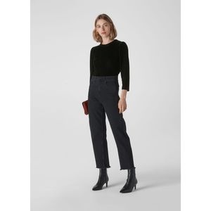 Whistles puff sleeves velvet top